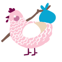 A rose and cream chicken with a lace pattern