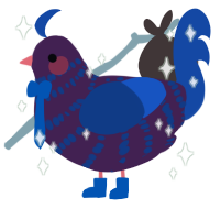 hay fever, a gluppy and honey chicken with a bar pattern