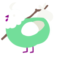 Stickbug, a spring and white chicken with a head pattern