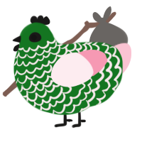 A leaf and rose chicken with a lace pattern