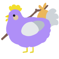 A lilac and mist chicken