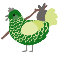MatchaLatte, a leaf and lemon chicken with a lace pattern