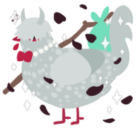 A silver chicken with a speckle pattern