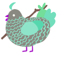 (unnamed), a ash and mint chicken with a lace pattern