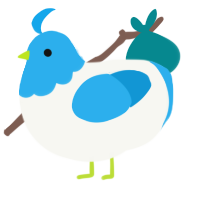 Tweet, a white and sky chicken with a head pattern