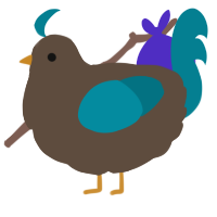 A bark and sea chicken
