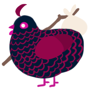 A tumblr and maroon chicken with a lace pattern