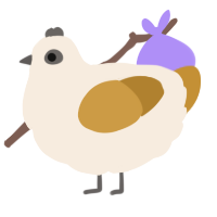 A cream and gold chicken