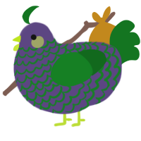 A overcast and leaf chicken with a lace pattern