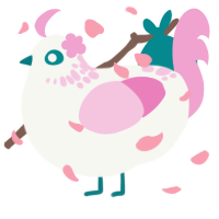 丽樱, a white and pink chicken with a neck-speckle pattern