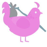 A leaf chicken with a neck-speckle pattern