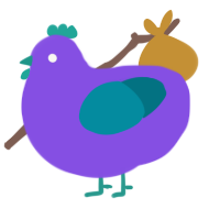 A blurple and sea chicken