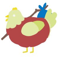 Red Apple, a red and lemon chicken with a head pattern