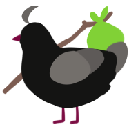 (unnamed), a black and grey chicken