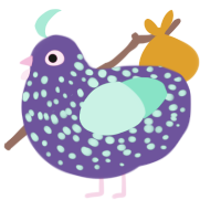 A overcast and mint chicken with a speckle pattern