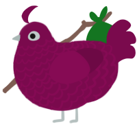 A wine chicken with a lace pattern