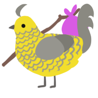 Hazard Suit, a yellow and ash chicken with a lace pattern