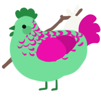 venus mcflytrap, a spring and fuchsia chicken with a half-lace pattern