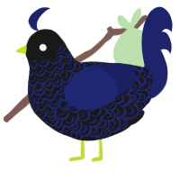 battery acid, a sable and navy chicken with a double-lace pattern