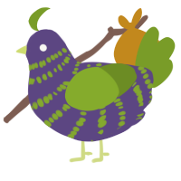 A overcast and chartreuse chicken with a bar pattern