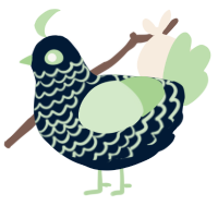 A tumblr and gluppy chicken with a lace pattern