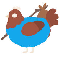 A sky and russet chicken with a head pattern