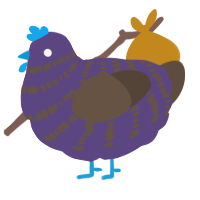 A overcast and bark chicken with a bar pattern