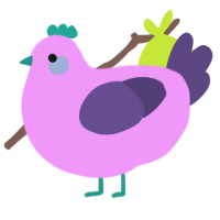A lavender and overcast chicken