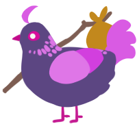 (unnamed), a overcast and orchid chicken with a neck-speckle pattern