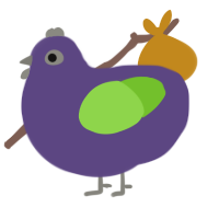 A overcast and grass chicken