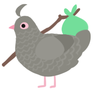 A ash chicken with a lace pattern