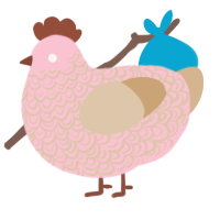 A rose and beige chicken with a double-lace pattern