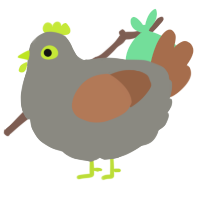 A ash and brown chicken