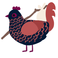 Haunted House, a tumblr and red chicken with a lace pattern