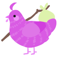 A orchid chicken with a bar pattern