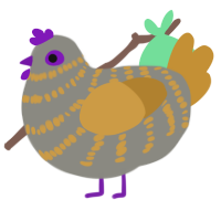 Gold silver, a ash and gold chicken with a bar pattern