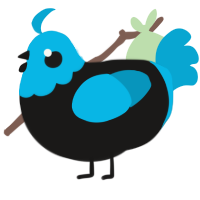 A sable and cerulean chicken with a head pattern