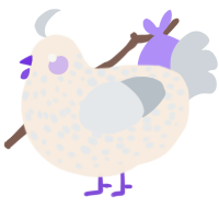 Ghost Light, a cream and mist chicken with a speckle pattern