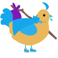 A honey and sky chicken with a neck-speckle pattern