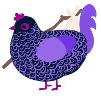 phytoplankton, a tumblr and blurple chicken with a double-lace pattern