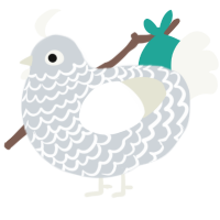 (unnamed), a mist and white chicken with a lace pattern
