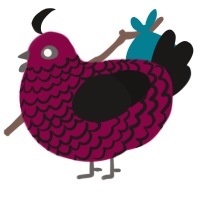 (unnamed), a maroon and sable chicken with a lace pattern