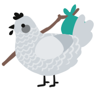A mist chicken with a lace pattern