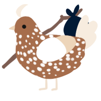 A brown and cream chicken with a speckle pattern