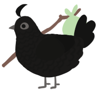 A sable and black chicken with a lace pattern