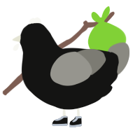 Bros haunted, a black and ash chicken