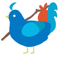 Caeruleus, a sapphire and cerulean chicken