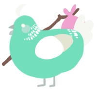 A mint and white chicken with a neck-band pattern