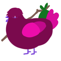 A wine and fuchsia chicken