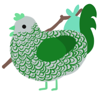 beauty from ugliness, a silver and leaf chicken with a double-lace pattern